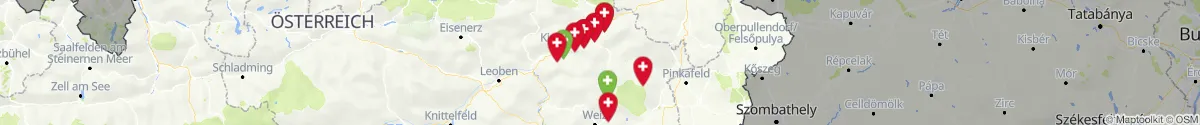 Kartenansicht für Apotheken-Notdienste in der Nähe von Fischbach (Weiz, Steiermark)